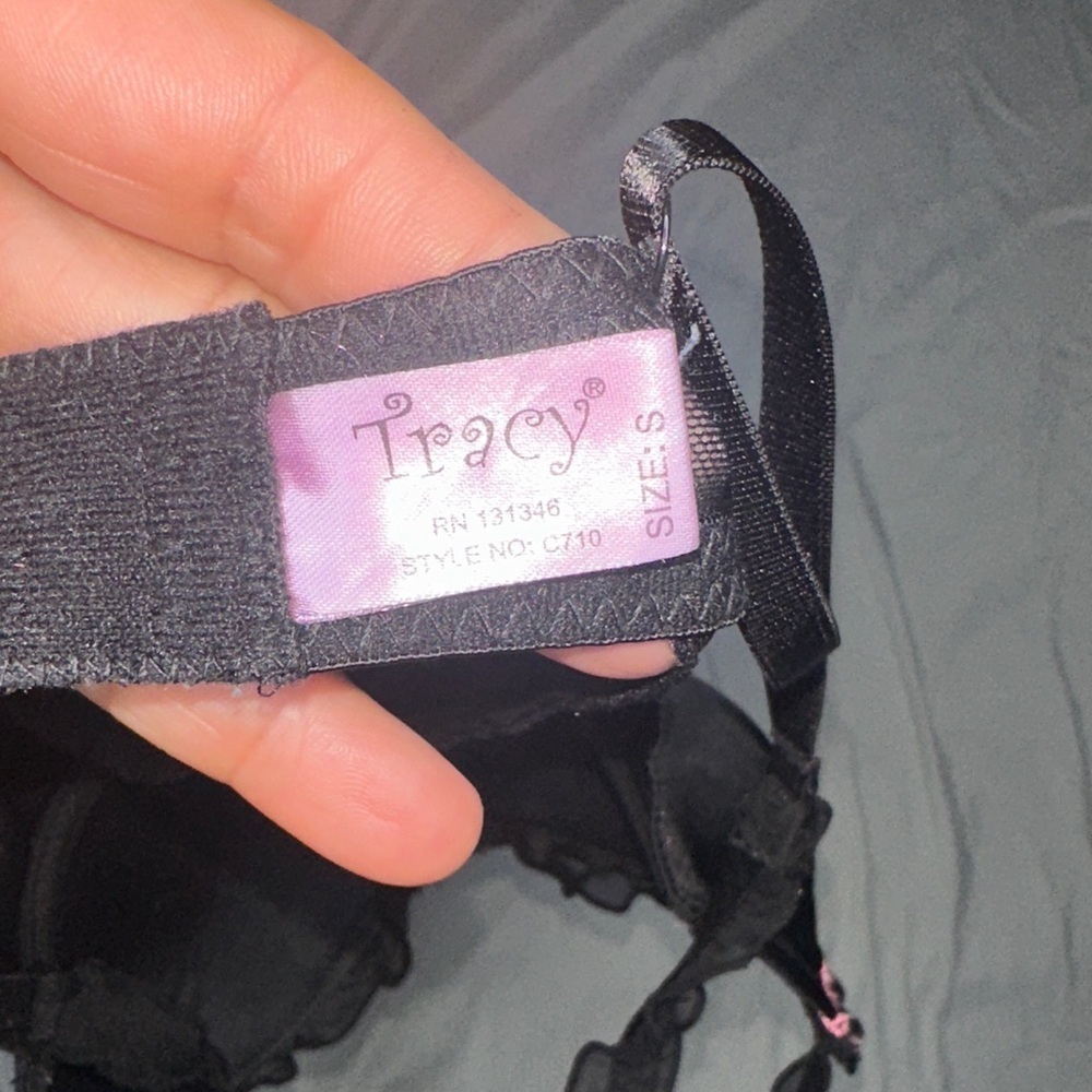 Black and Pink Women's Sheer Lingerie - Picture 5 of 9